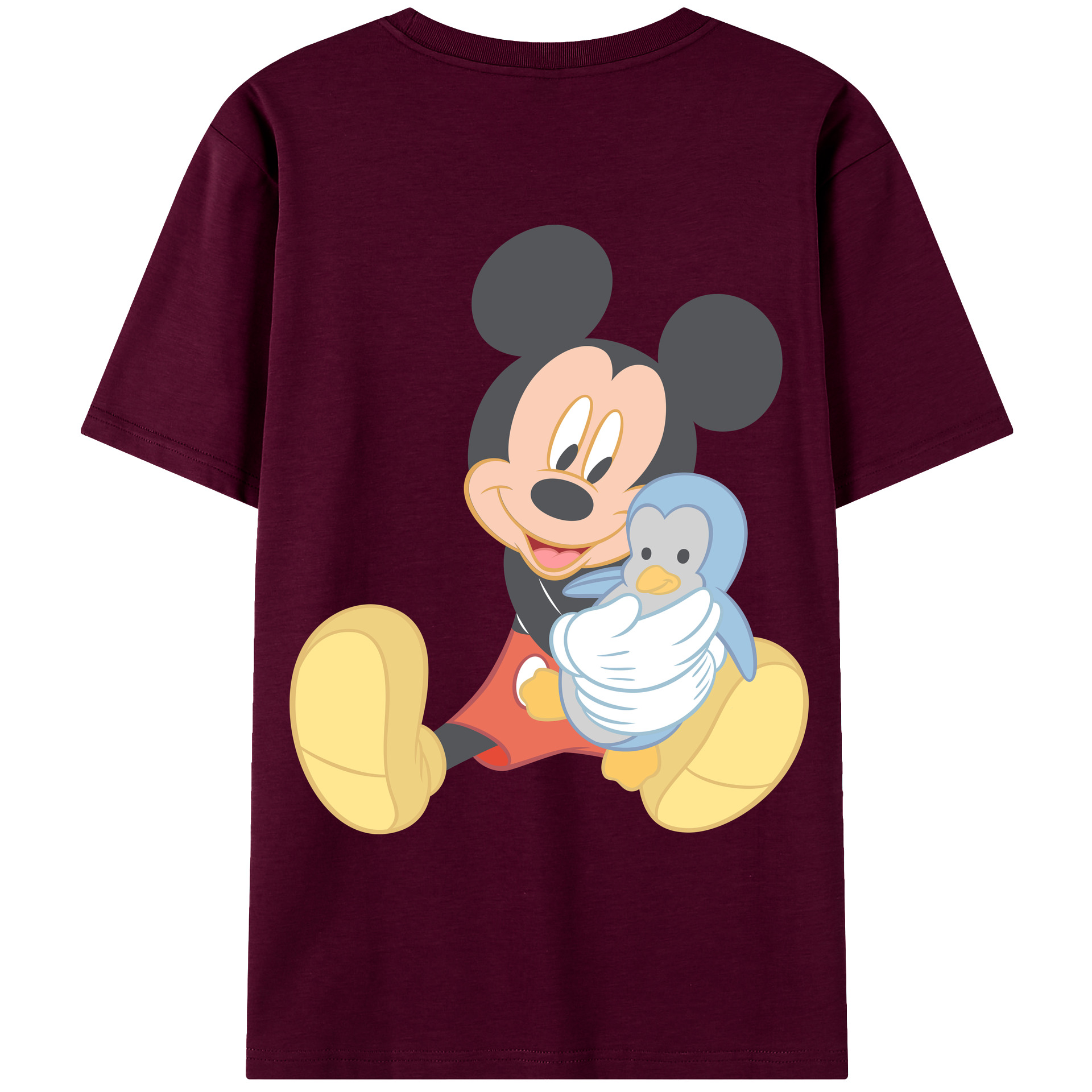 （画像用） ミッキーマウス Mickey Mouse レディース半袖Tシャツ(バックプリント)